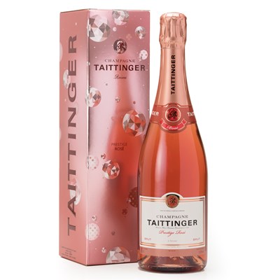 Buy And Send Taittinger Brut Prestige Rose NV Champagne 75cl Online